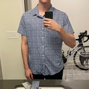 Men's Bonobos Blue Floral Button-Down Shirt